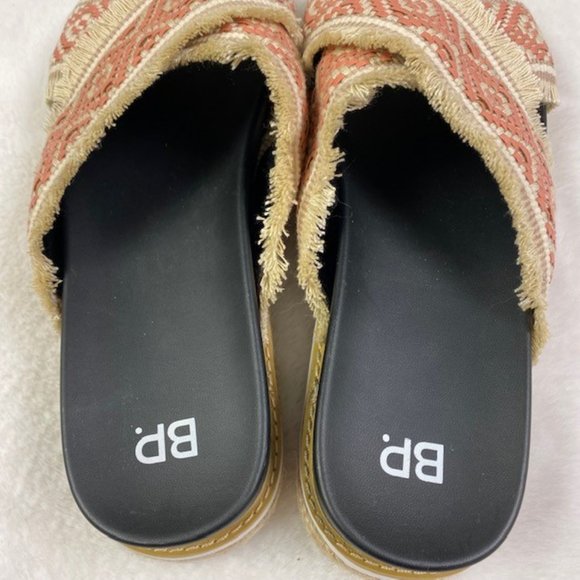 BP. Booker Boho Fringe Slide Sandals, size 8 - Picture 14 of 15